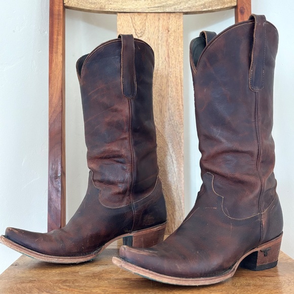 Emma Jane Boots in Cognac by Lane, Woman's Size 9.5 - Picture 3 of 5